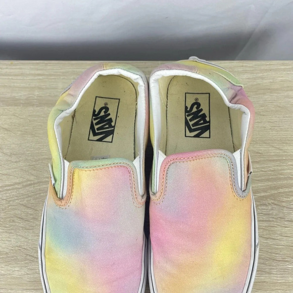 Vans Slip On Low Top Pastel Multicolor Skate Sneakers Women's 8 - Picture 7 of 7